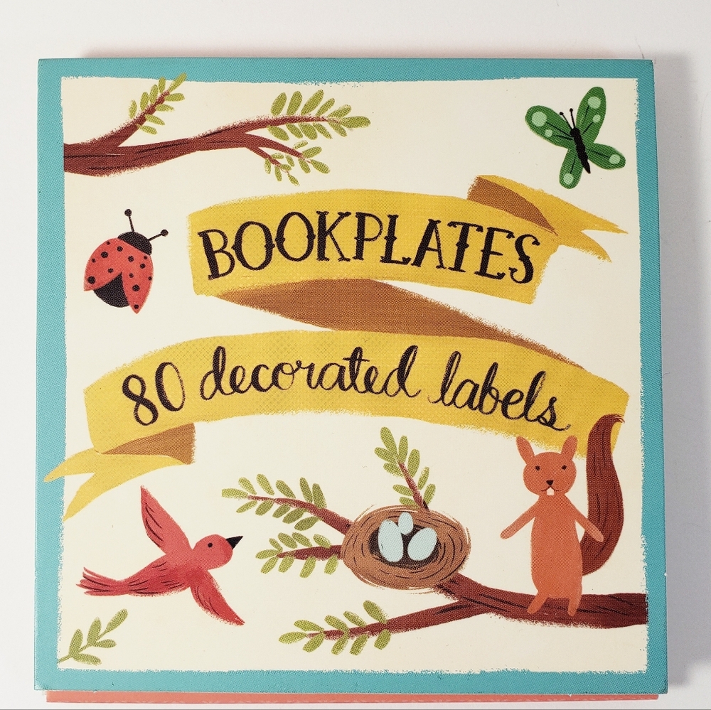 Decorative Bookplates with Nature Design